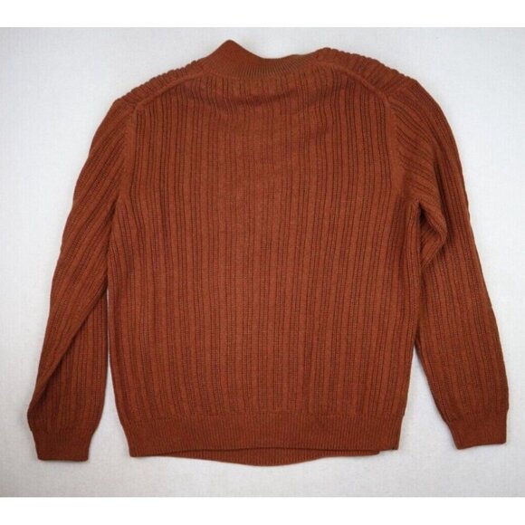 TASSO ELBA - MEN'S ORANGE 1/4 ZIP PULLOVER SWEATER - SIZE L - Picture 8 of 8